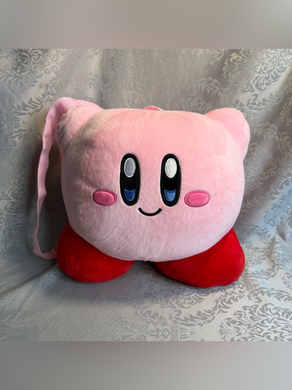 Kirby Nintendo Plush 12” Backpack by Bioworld Pink Straps Bag